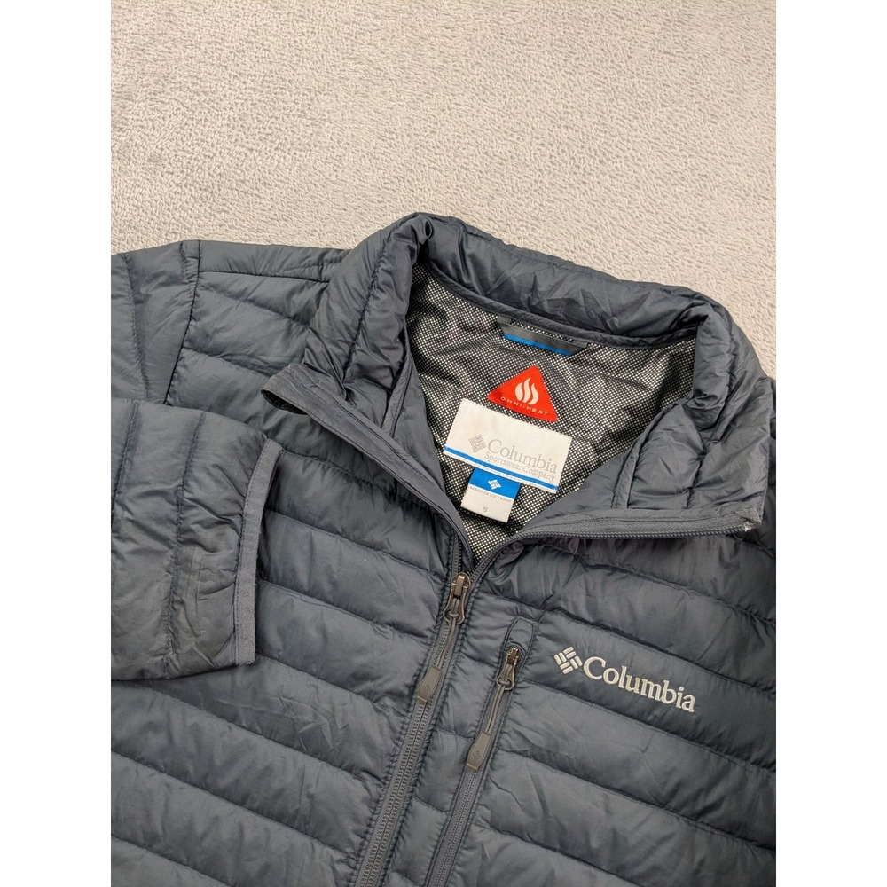 Columbia Mens Omni-Heat 700 Fill Down Puffer Jacket Gray Small RN69724